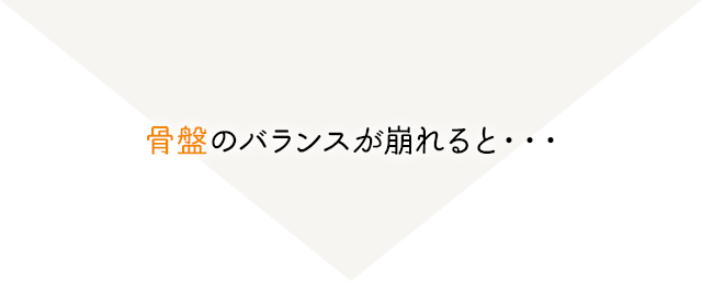 骨盤のバランスが崩れると・・・